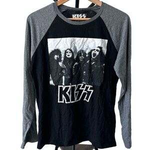 KISS Vintage Official Rock Band Tee | Long Sleeve | Women’s Large | Black